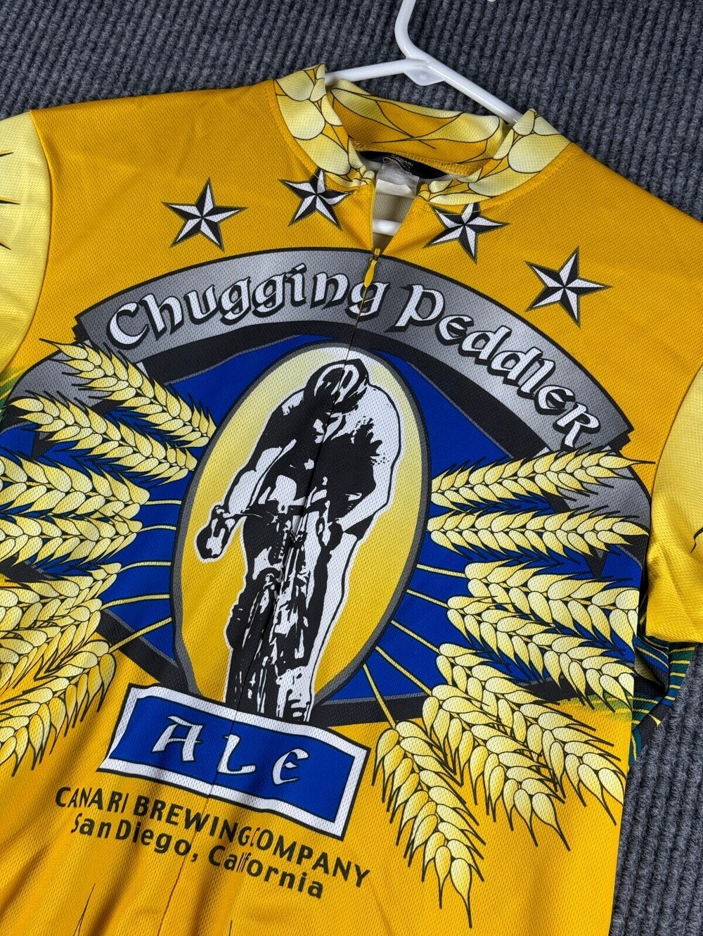Canari Cycling Jersey Mens M Chugging Peddler Ale Canari Brewing Co. Athletic